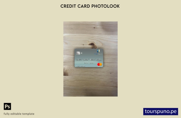 listo para imprimir plantilla frontal de aspecto fotográfico de mastercard de Ga